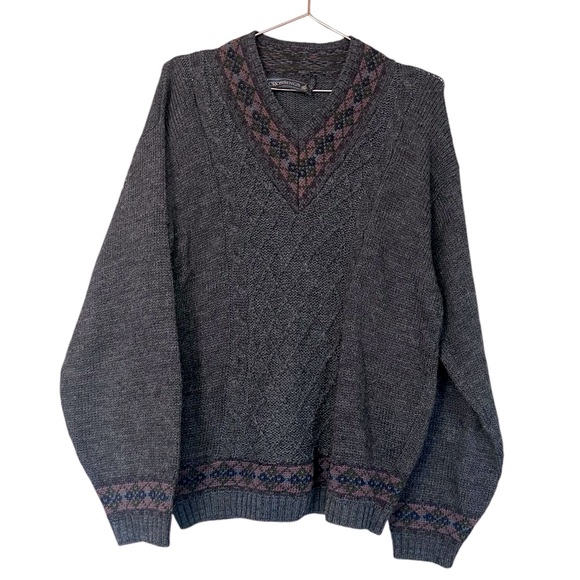 Crossings Other - Crossings  made in USA pure Wool V-neck Sweater mens size medium